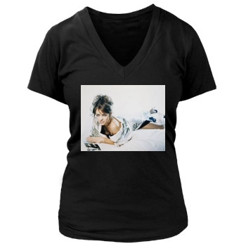 Elizabeth Hurley Women's Deep V-Neck TShirt