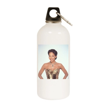 Halle Berry White Water Bottle With Carabiner