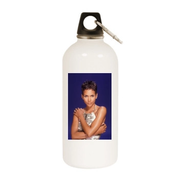 Halle Berry White Water Bottle With Carabiner