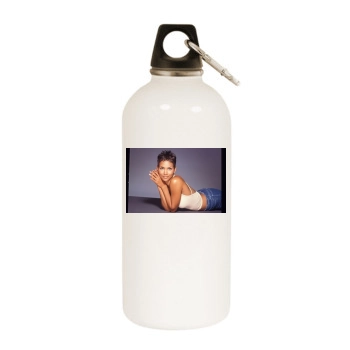 Halle Berry White Water Bottle With Carabiner