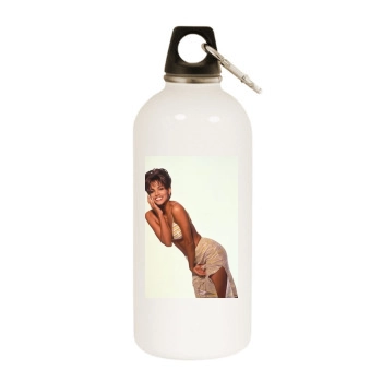 Halle Berry White Water Bottle With Carabiner