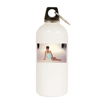 Halle Berry White Water Bottle With Carabiner