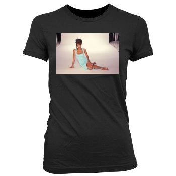 Halle Berry Women's Junior Cut Crewneck T-Shirt