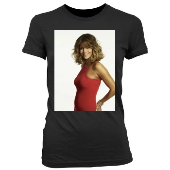 Halle Berry Women's Junior Cut Crewneck T-Shirt