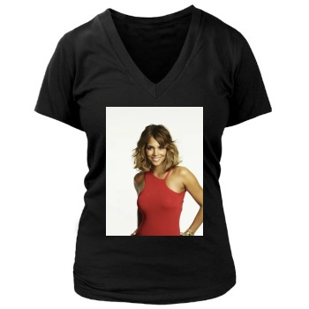 Halle Berry Women's Deep V-Neck TShirt