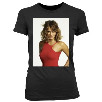 Halle Berry Women's Junior Cut Crewneck T-Shirt