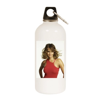 Halle Berry White Water Bottle With Carabiner