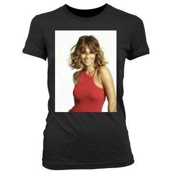 Halle Berry Women's Junior Cut Crewneck T-Shirt