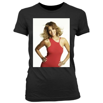 Halle Berry Women's Junior Cut Crewneck T-Shirt