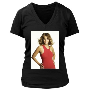 Halle Berry Women's Deep V-Neck TShirt