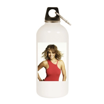 Halle Berry White Water Bottle With Carabiner