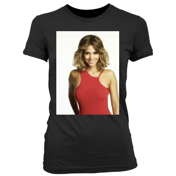 Halle Berry Women's Junior Cut Crewneck T-Shirt