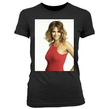 Halle Berry Women's Junior Cut Crewneck T-Shirt