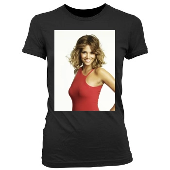 Halle Berry Women's Junior Cut Crewneck T-Shirt