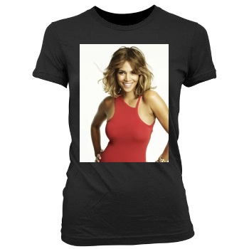 Halle Berry Women's Junior Cut Crewneck T-Shirt