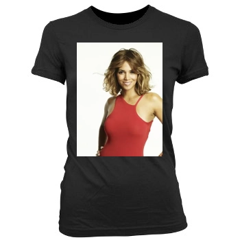 Halle Berry Women's Junior Cut Crewneck T-Shirt