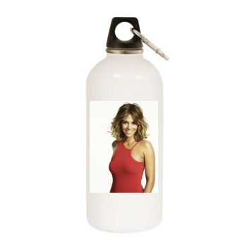 Halle Berry White Water Bottle With Carabiner