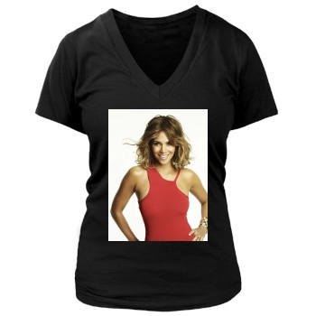 Halle Berry Women's Deep V-Neck TShirt