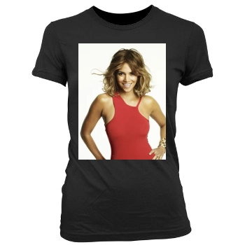 Halle Berry Women's Junior Cut Crewneck T-Shirt