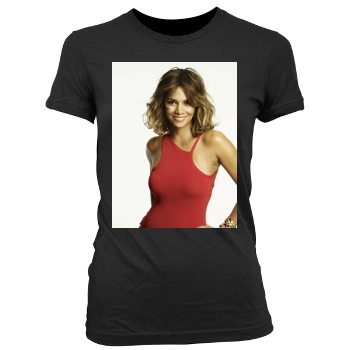 Halle Berry Women's Junior Cut Crewneck T-Shirt