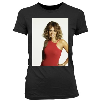 Halle Berry Women's Junior Cut Crewneck T-Shirt