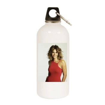 Halle Berry White Water Bottle With Carabiner