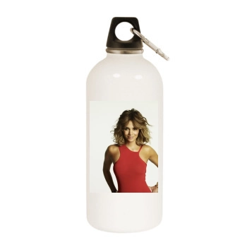 Halle Berry White Water Bottle With Carabiner