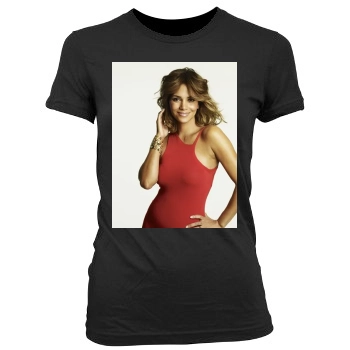 Halle Berry Women's Junior Cut Crewneck T-Shirt