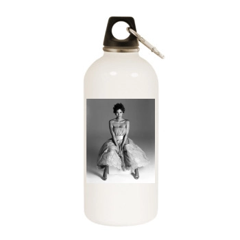 Halle Berry White Water Bottle With Carabiner