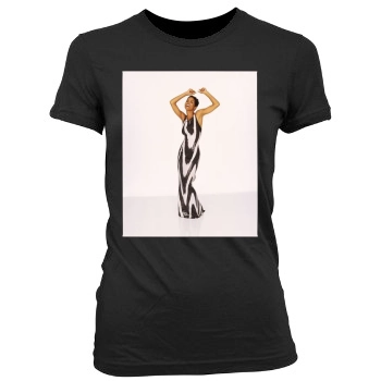 Halle Berry Women's Junior Cut Crewneck T-Shirt