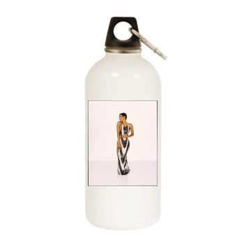 Halle Berry White Water Bottle With Carabiner