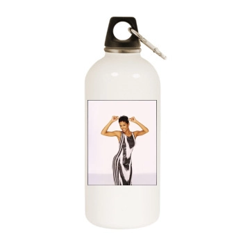 Halle Berry White Water Bottle With Carabiner