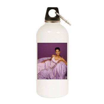 Halle Berry White Water Bottle With Carabiner