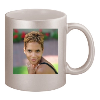 Halle Berry 11oz Metallic Silver Mug