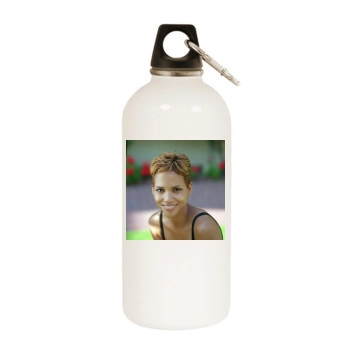 Halle Berry White Water Bottle With Carabiner