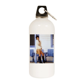 Halle Berry White Water Bottle With Carabiner