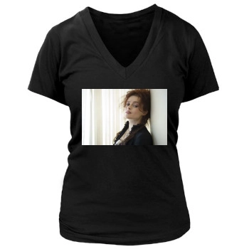 Helena Bonham Carter Women's Deep V-Neck TShirt