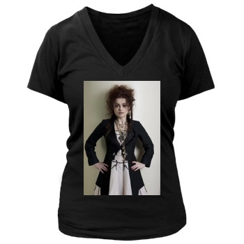 Helena Bonham Carter Women's Deep V-Neck TShirt