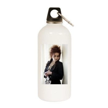 Helena Bonham Carter White Water Bottle With Carabiner