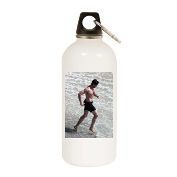 Hugh Jackman White Water Bottle With Carabiner