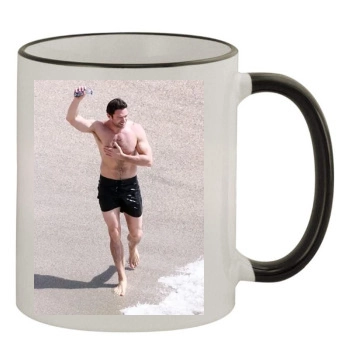 Hugh Jackman 11oz Colored Rim & Handle Mug