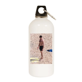 Hugh Jackman White Water Bottle With Carabiner