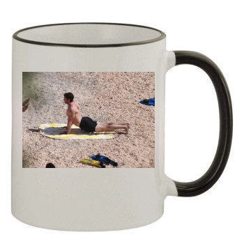 Hugh Jackman 11oz Colored Rim & Handle Mug