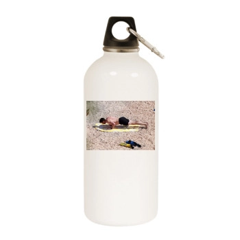 Hugh Jackman White Water Bottle With Carabiner