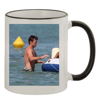 Hugh Jackman 11oz Colored Rim & Handle Mug