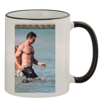 Hugh Jackman 11oz Colored Rim & Handle Mug