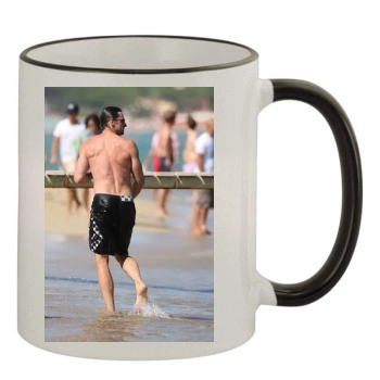 Hugh Jackman 11oz Colored Rim & Handle Mug