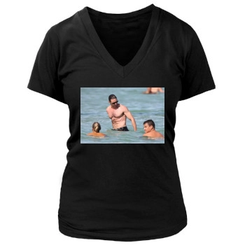 Hugh Jackman Women's Deep V-Neck TShirt