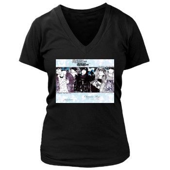 SHINee Women's Deep V-Neck TShirt