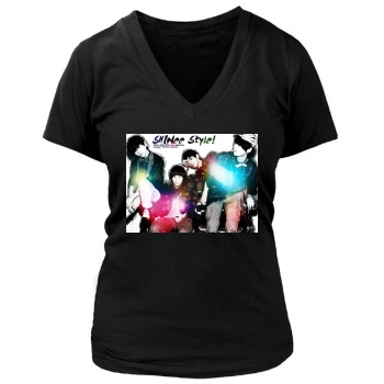 SHINee Women's Deep V-Neck TShirt